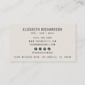 グラムラグジュアリーエレガントシックきらめくクリスタルダイヤモンド 名刺 (裏面)