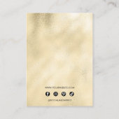 グラムラグジュアリーエレガント虹色ジュエリーディスプレイ 名刺 (裏面)