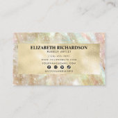 グラムラグジュアリーエレガント虹色ホログラフィモダンック 名刺 (裏面)