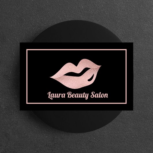 グラムラグジュアリーバラ金ゴールド&ブラックメイクアップアーティスト 名刺