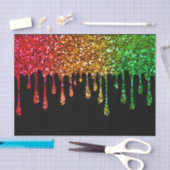 グラムラスタ レインボー グリッター ドリップ バースデーパーティー 薄葉紙 (クラフト)