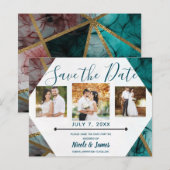 グラムラスト赤面ティール（緑がかった色）&金ゴールドシッモダンク救デート (正面/裏面)