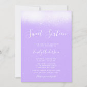 グラムラベンダーパープルスウィート16 招待状 (正面)