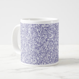 グラムラベンダー薄紫パープルグリッター     ジャンボコーヒーマグカップ