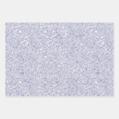 グラムラベンダー薄紫パープルヒョウ印刷グリッター ラッピングペーパーシート (正面)