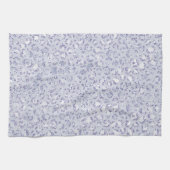 グラムラベンダー薄紫パープルレオパードプリントグリッター   キッチンタオル (横)