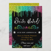 グラムレインボーグラディエントグリッターニューホーム 案内状 (正面/裏面)