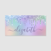 グラムレインボーグリッター 名札 (正面)