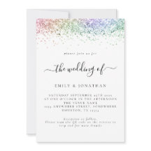 グラムレインボーグリッターQRコードウェディング