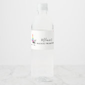 グラムレインボーユニコーンバースデーパーティー ペットボトルラベル (正面)