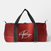 グラムレッドつや消しメタルグレーホワイトモノグラム ダッフルバッグ (正面)