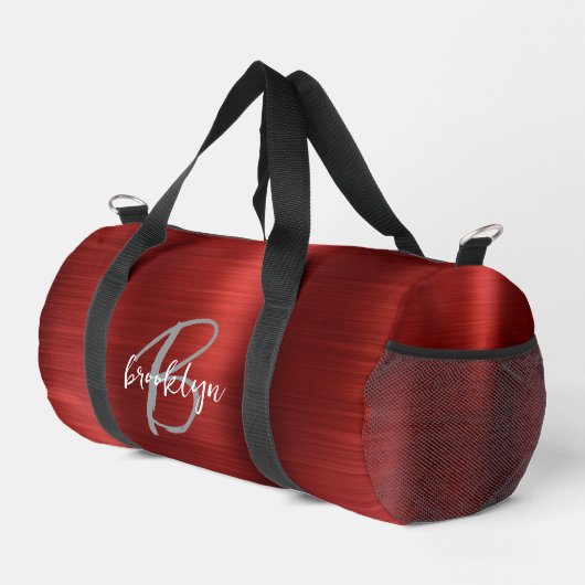 グラムレッドつや消しメタルグレーホワイトモノグラム ダッフルバッグ (右コーナー)