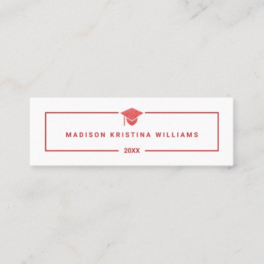 グラムレッドキャップハイスクール名前をカスタムする コーリングカード (正面)