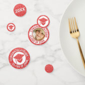 グラムレッドキャップ写真卒業パーティー コンフェッティ (グループ)