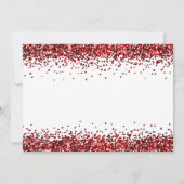 グラムレッドグリッターハッピーホリデイズホワイトクリスマス シーズンカード (裏面)