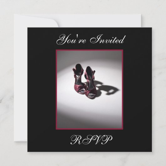 グラムレッドバースデーパーティースクエア招待状 招待状 (正面)