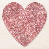 グラムレッド紙吹雪グリッター ペーパーコースター (正面)