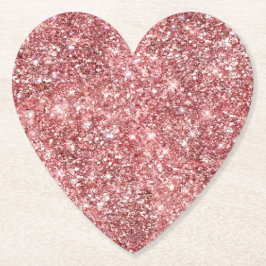 グラムレッド紙吹雪グリッター ペーパーコースター