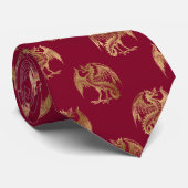 グラムレッド金ゴールドドラゴン ネクタイ (ロール)