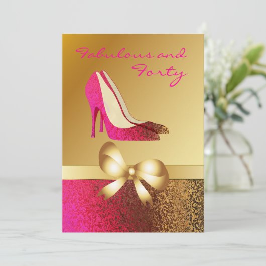 グラムレディススティレット誕生日招待状 招待状 (スタンド正面)