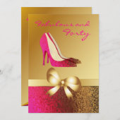 グラムレディススティレット誕生日招待状 招待状 (正面/裏面)