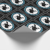 グラムロックドラマーレオパードドラムキットミュージシャンギフト ラッピングペーパー (角)