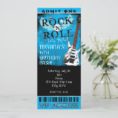 グラムロックNロールスター誕生日チケットVIPブルー 招待状 (スタンド正面)