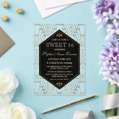 グラムローアリング20sギャツビー素晴らしアールデコスウィート16 アクリル招待状 (インサイチュ (ウェディング))