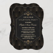 グラムローアリング20sギャツビー素晴らしアールデコ18名 招待状 (正面/裏面)