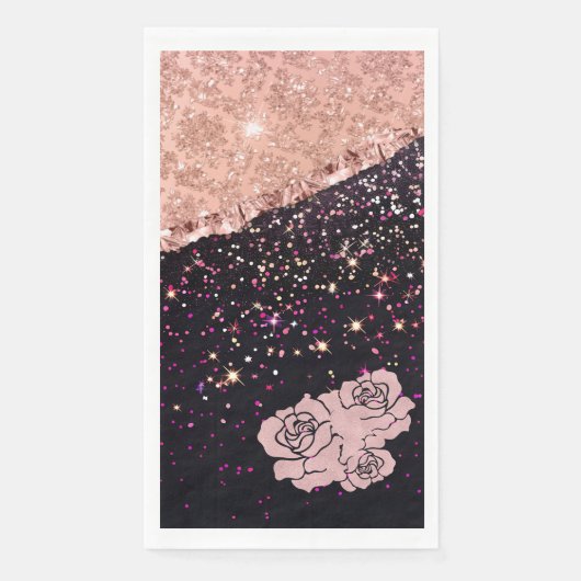 グラムローズ ブラックグリッター ブラッシュローズ (正面)