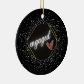 グラム婚約したブラックとシルバー    セラミックオーナメント (右)