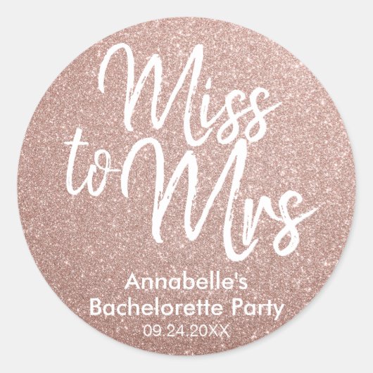 グラム恋しく思ピンクのローズ金ゴールドバチェロレッテ ラウンドシール (正面)