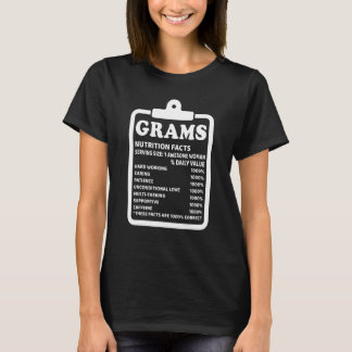 グラム栄養成分表示 おばあちゃん Tシャツ