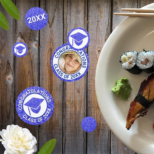 グラム海軍キャップ写真卒業パーティー コンフェッティ