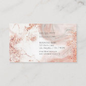 グラム淡い色のピーチ&グレイ大理石,クラシー 名刺 (裏面)