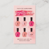 グラム爪、 ネイルポーランドボトルブラシストローク爪、 ネイルロイヤリティ 名刺 (正面)