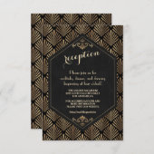 グラム王室のローアリング20のアールデコ結婚詳細 エンクロージャーカード (正面/裏面)