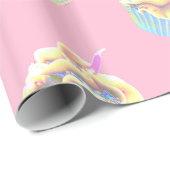 グラム白熱［赤熱］光を放つカップケーキ ラッピングペーパー (ロールコーナー)