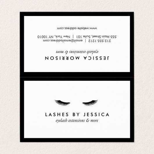 グラム睫毛クラシックサロンアフターケア 名刺 (外部フラット)