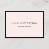 グラム睫毛クラシックサロンピンクアフターケア 名刺 (裏面)