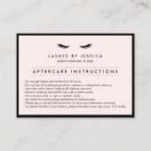 グラム睫毛クラシックサロンピンクアフターケア 名刺 (正面)