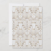 グラム素晴らしギャツビー白アールデコ20結婚s 招待状 (裏面)