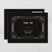 グラム素晴らしギャツビー金ゴールド結婚アールデコありがとう ポストカード (正面/裏面)