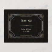 グラム素晴らしギャツビー金ゴールド結婚アールデコありがとう ポストカード (正面)
