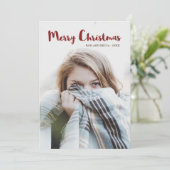 グラム素朴のストライプクリスマスと写真 シーズンカード (スタンド正面)