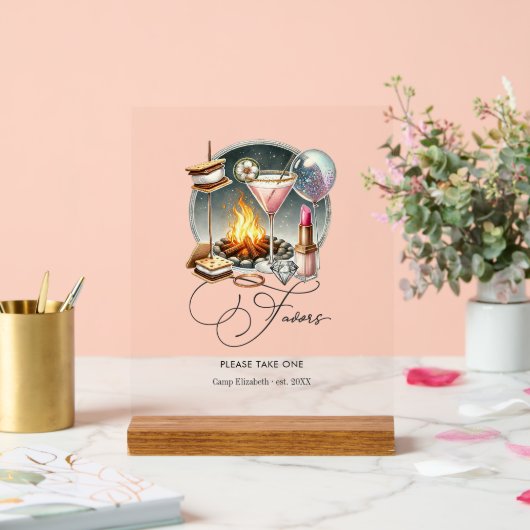 グラム素朴シックキャンプブライドウィズィーズ アクリルサイン (ウェディング)