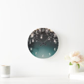 グラム素朴パームツリーズ&メイスンジャールライト ラウンド壁時計 (ホーム)