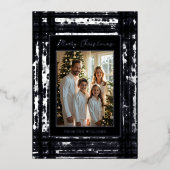 グラム素朴フォイルクリスマスカードテンプレートカスタム 箔シーズンカード (正面)