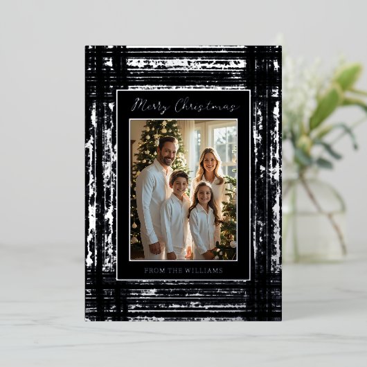 グラム素朴フォイルクリスマスカードテンプレートカスタム 箔シーズンカード (立ち正面)