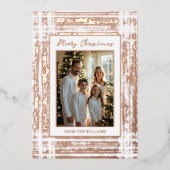 グラム素朴フォイルクリスマスカードテンプレートカスタム 箔シーズンカード (正面)